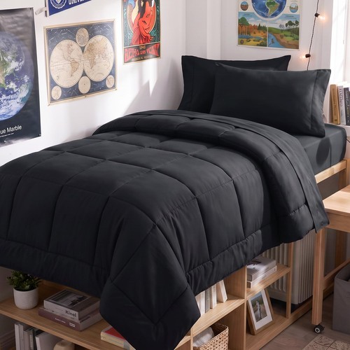 Twin comforter set black - twin,